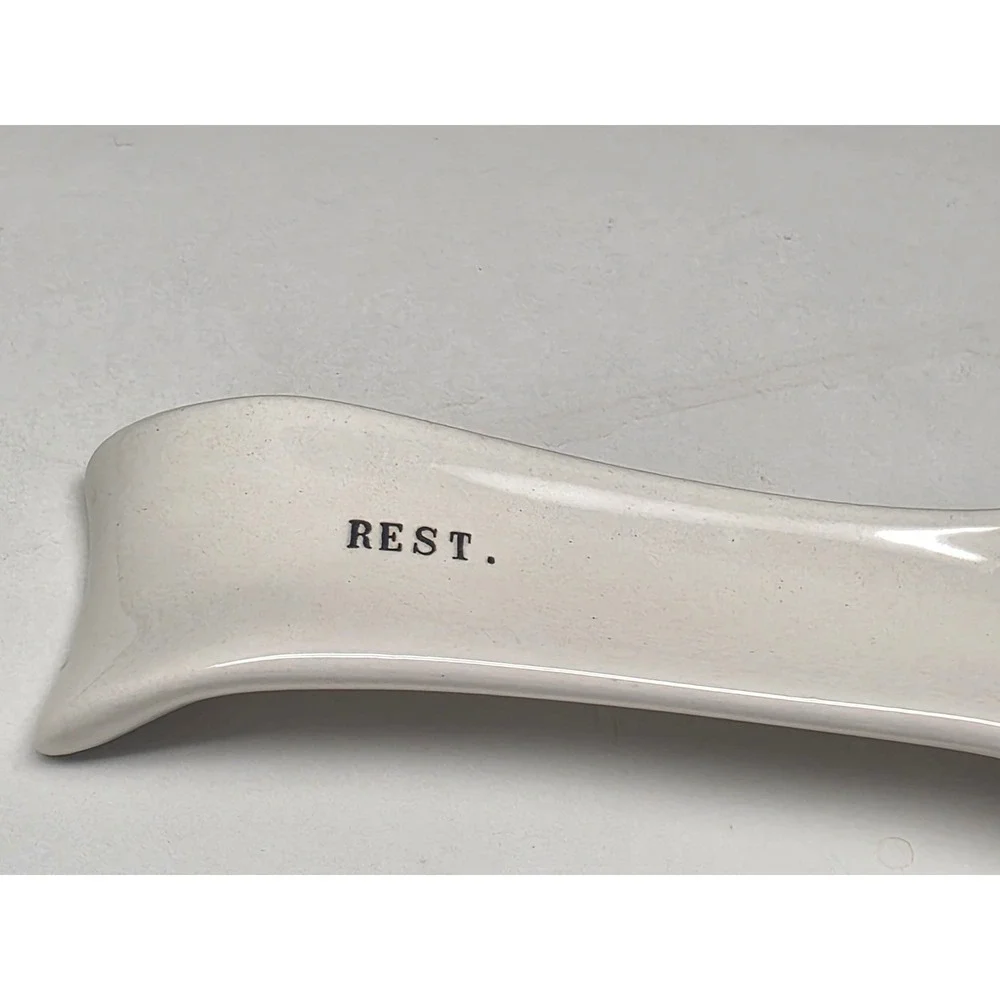 Rae Dunn REST‎ Spoon Rest Blue Spotted Egg Artisan Collection by Magenta Ceramic